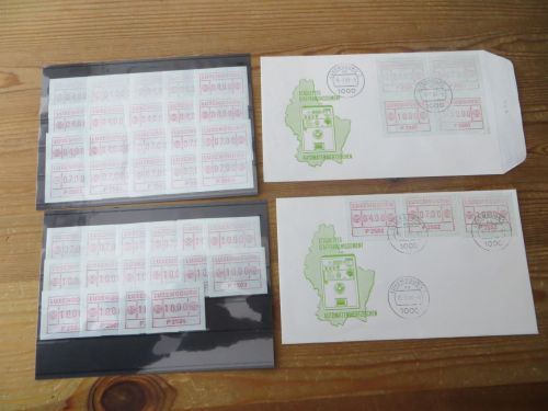 LUXEMBURG ATM Automatenmarken 34 Briefe auch FDC +34 lose Marken Festpreis 70,00