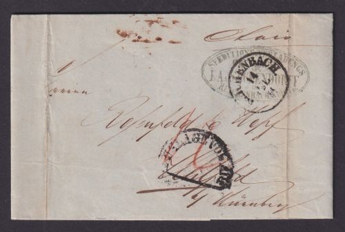 Altdeutschland Württemberg Reichenbach Nürnberg Vorphila div. Segmentstempel
