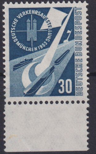 Bundesrepublik Verkehrsausstellung 170 Randstück postfrisch MNH Kat.-Wert 45,00