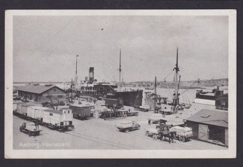 Ansichtskarte Aalborg Dänemark Hafen Schiffahrt