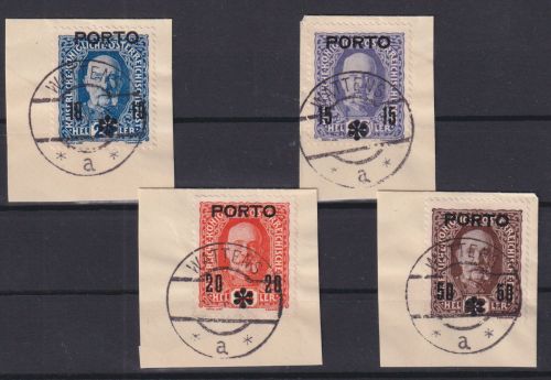 Österreich Portomarken P 60-63 Luxus Briefstücke WATTENS 8.5.1818