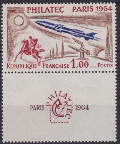 Frankreich 1480 Zf Zierfeld Ausstellung Philatelie Funk Postreiter Raketen 20,00