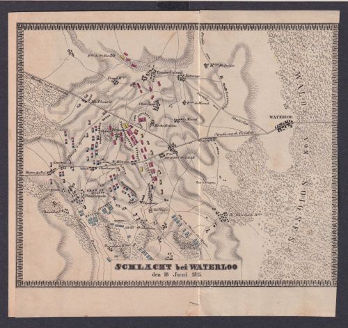 Altdeutschland Napoleon Preussen Schlachtplan Schlacht bei Waterloo 18.06.1815