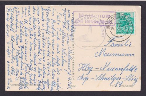 DDR Landpost Moltenow über Bützow Kyffhäuser Mecklenburg Ansichtskarte Hamburg