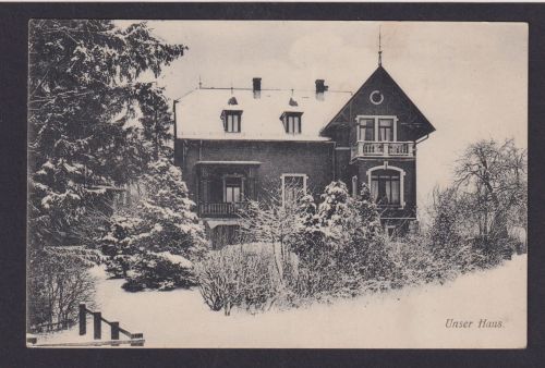 Deutsches Reich Ansichtskarte Aubach Baden-Württemberg Unser Haus nach Giessen
