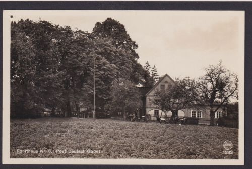Ansichtskarte Forsthaus Jablonné v Podještědí Post Deutsch Gabel Böhmen