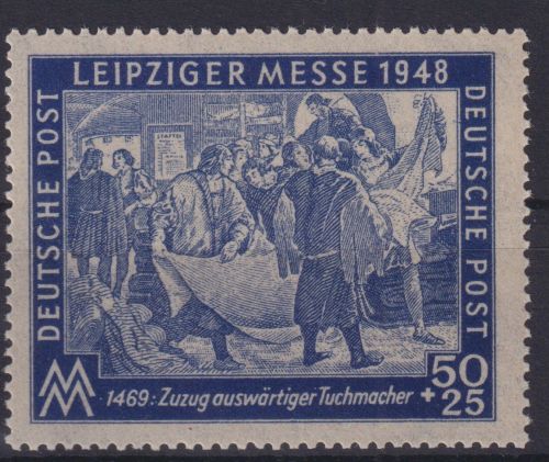 All Besetzung SBZ Plattenfehler 199 V Leipzig Messe Luxus postfrisch Kat.W 30,00