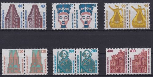 Bundesrepublik SWK Sehenswürdigkeiten Lot Paare Luxus postfrisch Kat. 35,00