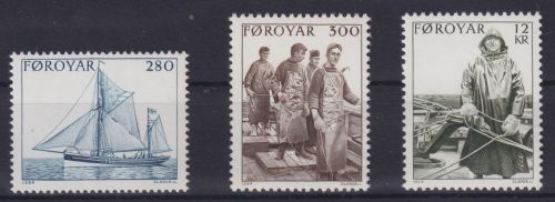 Briefmarken Dänemark Färöer 103-105 Fischfang Fische Luxus postfrisch Kat 6,00