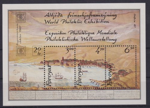Briefmarken Dänemark Färöer Block 2 Philatelie Luxus postfrisch MNH Kat 10,00