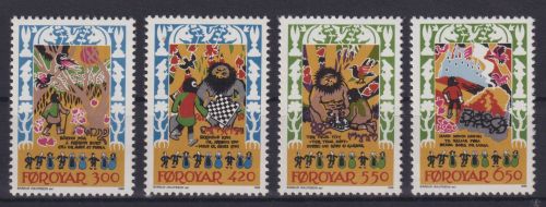 Briefmarken Dänemark Färöer 130-133 Tanzlieder Mittelalter Luxus Kat.-Wert 7,00