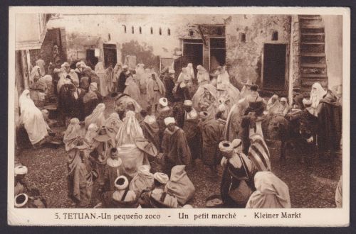 Spanien Kolonien Tetuan Marruecos Marokko Ansichtskarte Kleiner Markt Eibenstock