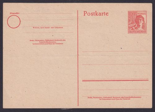 All. Besetzung Ganzsache P 963 Frage & Antwort Luxus Ausgabe Arbeiter 1948