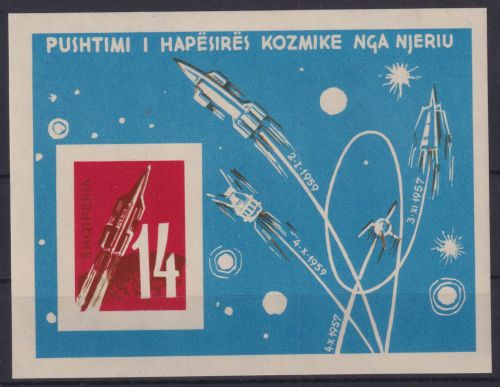 Albanien Block 10 Weltraum Weltkugel Sputnik Luxus postfrisch Kat 60,00
