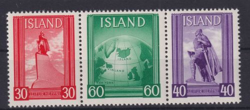 Island 197-199 Einzelmarken Block 2 Zusammendruck Luxus postfrisch MNH 1938