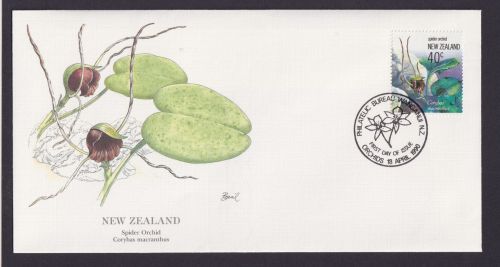 New Zealand Neuseeland Ozeanien Flora Pflanzen Orchideen schöner Künstler Brief