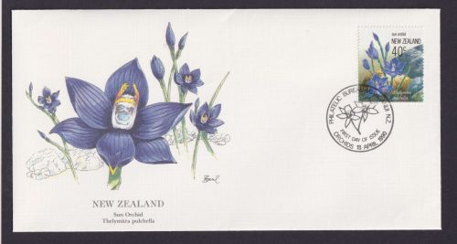 New Zealand Neuseeland Ozeanien Flora Pflanzen Orchideen schöner Künstler Brief