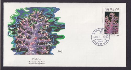 Palau Ozeanien Flora Pflanzen Korallen schöner Künstler Brief