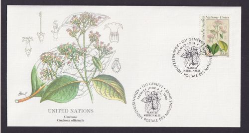 United Nations Flora Pflanzen Fieberrindenbaum schöner Künstler Brief
