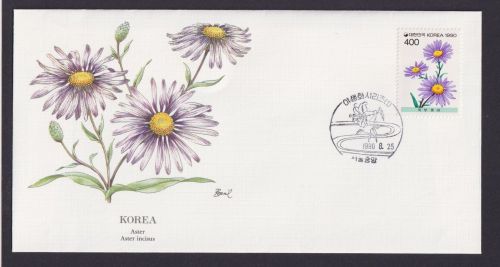 Korea Ostasien Flora Pflanzen Aster Incisus schöner Künstler Brief