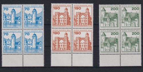Berlin Burgen & Schlösser gutes Mehrfach Lot Paare + 5er Streifen etc. Luxus