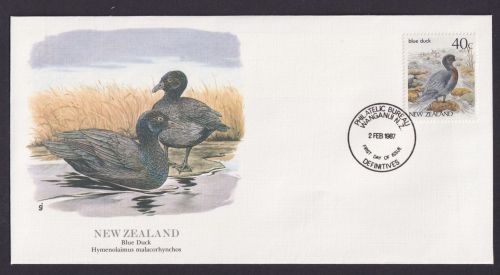 New Zealand Neuseeland Ozeanien Fauna Blauente schöner Künstler Brief