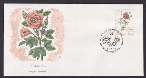 Belgium Beldien Flora Rosen Bengale Triomphant schöner Künstler Brief
