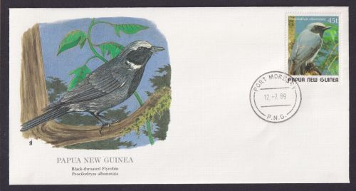 Papua New Guinea Ozeanien Fauna Vogel Blauhäubiger Ifrit schöner Künstler Brief