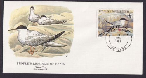 Benin Westafrika Fauna Vogel Seeschwalbe schöner Künstler Brief