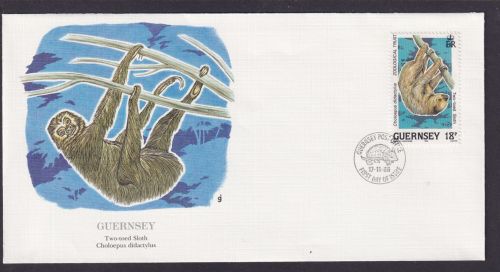 Guernsey Kanalinseln Großbritannien Fauna Faultier Schöner Künstler Brief