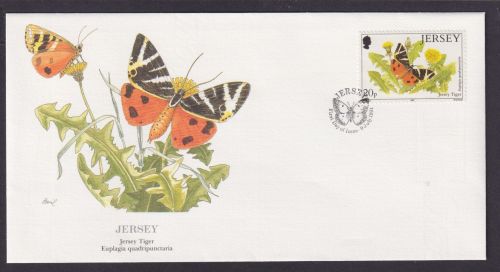 Jersey Britische Kanalinsel Fauna Schmetterling Bärenspinner Künstler Brief