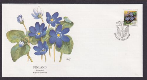 Finnland Flora Pflanze Leberblatt schöner Künstler Brief