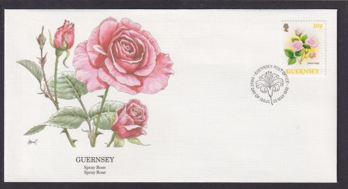 Guersney Kanal Inseln Großbritannien Flora Blumen Rosen schöner Künstler Brief
