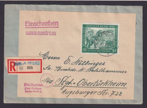 All. Besetzung R Brief Not R-Zettel Fellbach Württemberg Stuttgart Obertürkheim