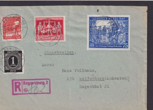All. Besetzung R Brief Not R-Zettel Regensburg Bayern MIF Weißenhorn Schwaben