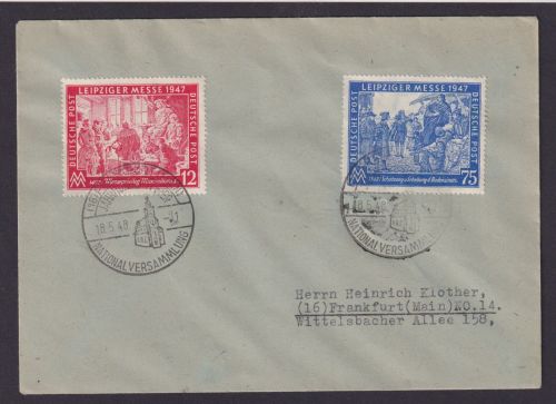 All. Besetzung Brief Frankfurt Main selt. SST Nationalversammlung