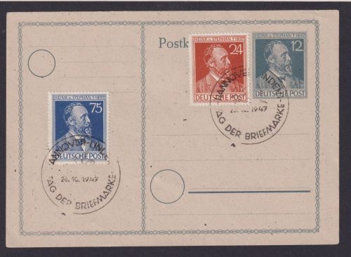 All. Besetzung Ganzsache Stephan UPU + 963-964 SST Hannover Niedersachsen