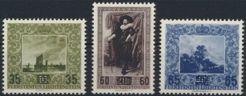 Liechtenstein 326-328 Gemälde Galerie Fürsten tadellos postfrisch MNH Kat 50,00