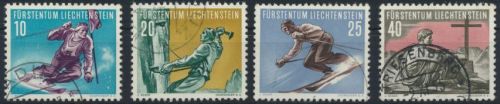 Liechtenstein 334-337 Sport II Ausgabe 1955 Luxus gestempelt KatWert 42,00