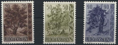 Liechtenstein 371-373 Einheimische Bäume + Sträucher tadellos KatWert 30,00