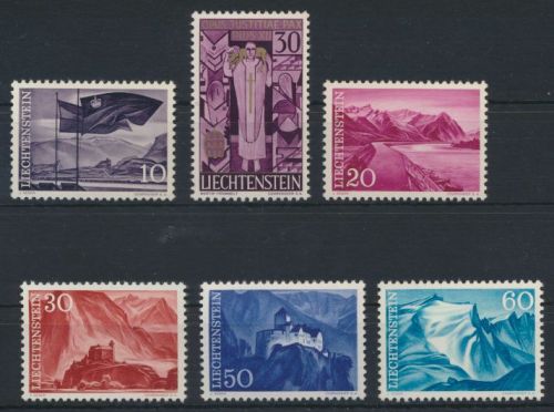 Liechtenstein 381-385 Freimarken Landschaften Luxus postfrisch MNH KatWert 6,50