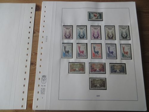 Togo Sammlung 1957-61 mit den hübschen Pfadfinder Ausgaben + Bogensatz Gagarin +
