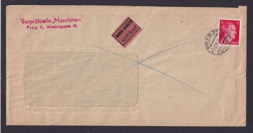 Böhmen & Mähren Eilboten Brief EF Deutches Reich ab Prag 3....1943