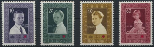 Liechtenstein 338-341 Rotes Kreuz Ausgabe 1955 Luxus postfrisch MNH KatWert 34,-