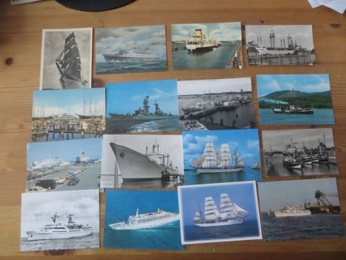 Nachlass Ansichtskarten Schiffe Schifffahrt Marine schöne Sammlung von 57 Stück