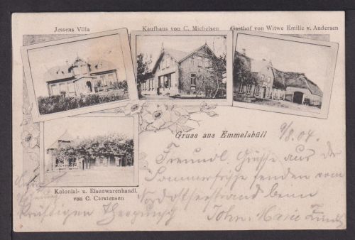 Ansichtskarte Emmelsbüll 1904 Hamburg