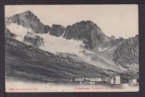 Ansichtskarte Furkastrasse Furkablick und Galenstock Schweiz