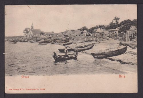 Ansichtskarte Hela Polen Strand 1904