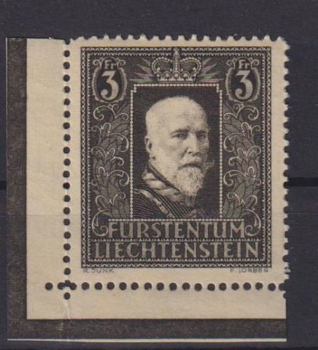 Liechtenstein 171 Tod von Fürst Franz I. Adel tadellos postfrisch MNH Kat 26,00