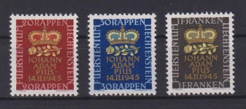 Liechtenstein 240-242 Erbprinz Hans-Adam tadellos postfrisch MNH Kat.-Wert 7,50